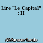 Lire "Le Capital" : II