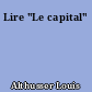 Lire "Le capital"
