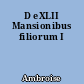 D eXLII Mansionibus filiorum I