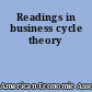 Readings in business cycle theory