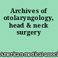 Archives of otolaryngology, head & neck surgery