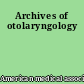 Archives of otolaryngology