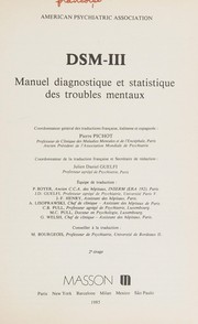 DSM [Diagnostic and statistical manual] III : manuel diagnostique et statistique des troubles mentaux