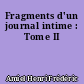 Fragments d'un journal intime : Tome II