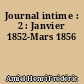 Journal intime : 2 : Janvier 1852-Mars 1856