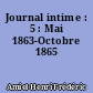 Journal intime : 5 : Mai 1863-Octobre 1865