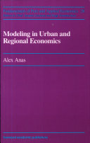 Modeling in urban and regional economics