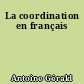 La coordination en français