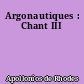 Argonautiques : Chant III