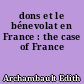 dons et le bénevolat en France : the case of France