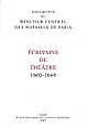Écrivains de théâtre : 1600-1649