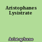 Aristophanes Lysistrate