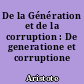 De la Génération et de la corruption : De generatione et corruptione