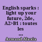 English sparks : light up your future, 2de, A2>B1 : toutes les évaluations avec leurs corrigés : nouveau programme