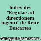 Index des "Regulae ad directionem ingenii" de René Descartes