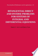 Bitangential direct and inverse problems for systems of integral and differential equations