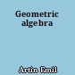 Geometric algebra