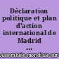 Déclaration politique et plan d'action international de Madrid sur le vieillissement