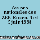 Assises nationales des ZEP, Rouen, 4 et 5 juin 1998