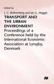Transport and the urban environment : proceedings