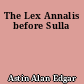 The Lex Annalis before Sulla