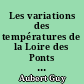 Les variations des températures de la Loire des Ponts de Cé à Donges