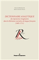 Dictionnaire analytique des toponymes imaginaires dans la littérature narrative de langue française, 1605-1711