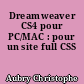 Dreamweaver CS4 pour PC/MAC : pour un site full CSS