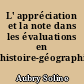 L' appréciation et la note dans les évaluations en histoire-géographie