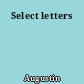 Select letters