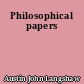 Philosophical papers