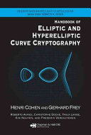 Handbook of elliptic and hyperelliptic curve cryptography