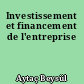 Investissement et financement de l'entreprise