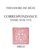 Correspondance de Théodore de Bèze : 17 : 1576