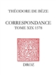 Correspondance de Théodore de Bèze : 19 : 1578