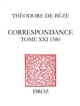 Correspondance de Théodore de Bèze : 21 : 1580