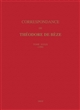 Correspondance de Théodore de Bèze : Tome XXXIX : 1598