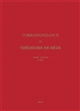 Correspondance de Théodore de Bèze : Tome XXXVII : 1596