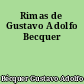 Rimas de Gustavo Adolfo Becquer