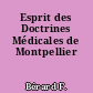 Esprit des Doctrines Médicales de Montpellier