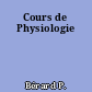 Cours de Physiologie
