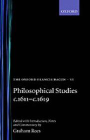 Philosophical studies : c.1611-c.1619