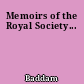 Memoirs of the Royal Society...