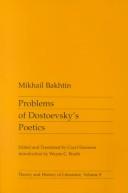 Problems of Dostoevsky's poetics