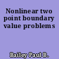Nonlinear two point boundary value problems