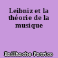 Leibniz et la théorie de la musique