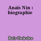 Anaïs Nin : biographie