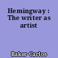 Hemingway : The writer as artist