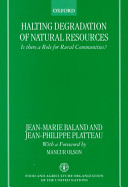 Halting degradation of natural resources : is there a role for rural communities ?