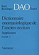 Dictionnaire onomasiologique de l'ancien occitan, Supplément : 3